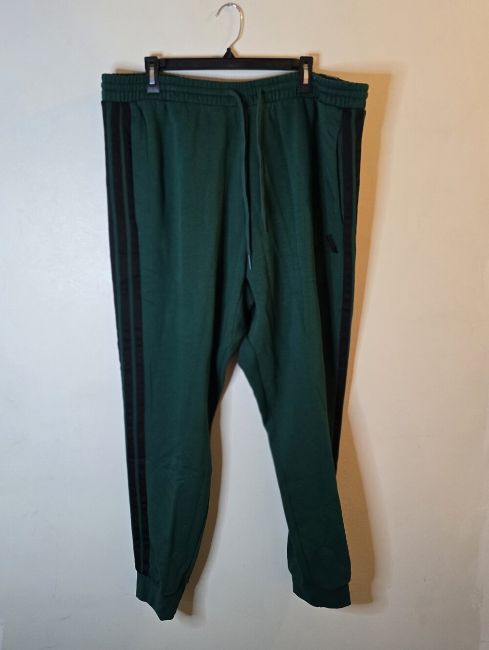 Green Adidas Three Stripe Joggers Mens 2xl